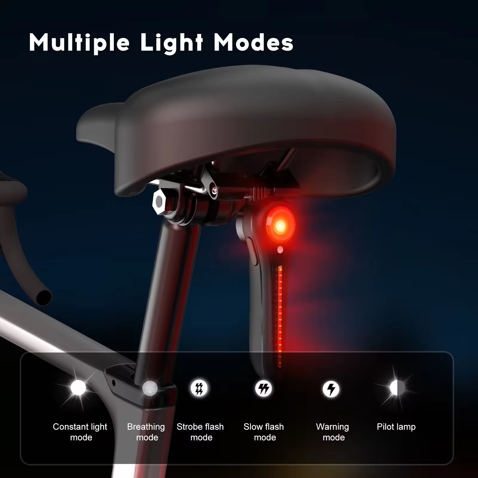 XICHAO Bicycle Intelligent brake sensing taillights