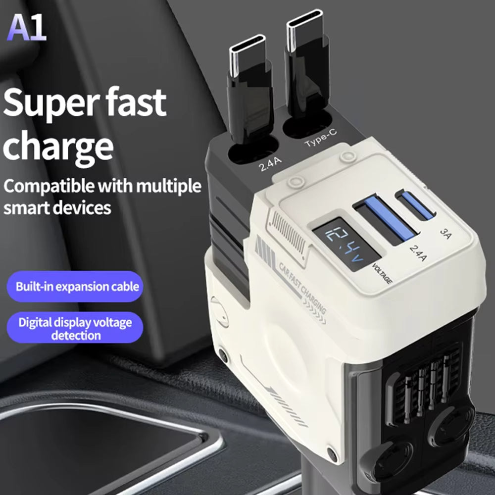 XICHAO 4 in 1 Mecha Wind Car Charger