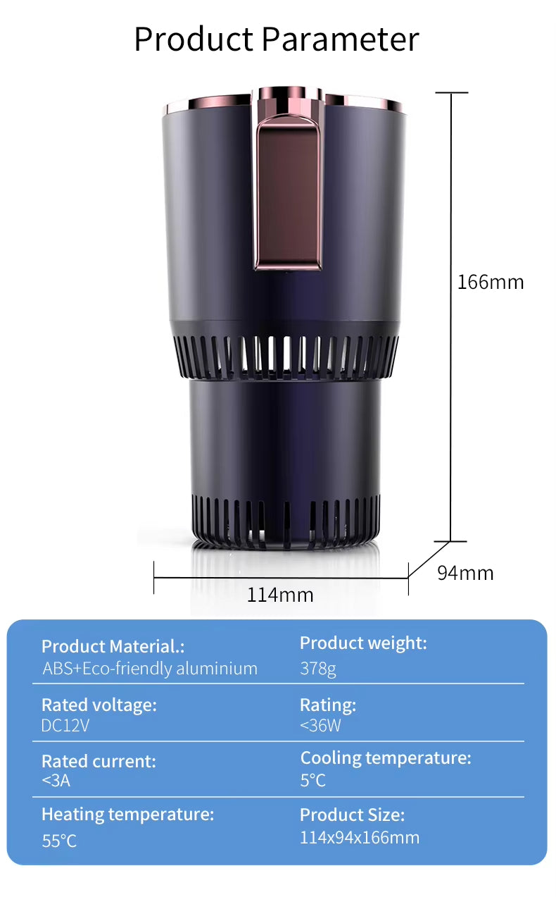 XICHAO 2-in-1 Car Cup Warmer Cooler Smart Car Cup