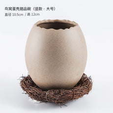 XICHAO Ostrich Egg-Shaped Ceramic Bowl