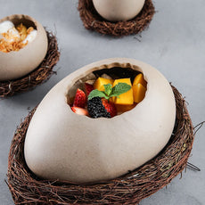 XICHAO Ostrich Egg-Shaped Ceramic Bowl