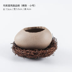 XICHAO Ostrich Egg-Shaped Ceramic Bowl