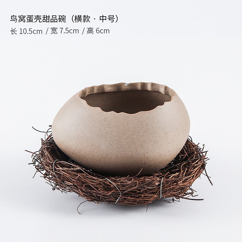 XICHAO Ostrich Egg-Shaped Ceramic Bowl