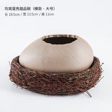 XICHAO Ostrich Egg-Shaped Ceramic Bowl
