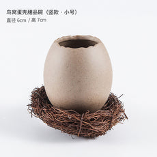XICHAO Ostrich Egg-Shaped Ceramic Bowl