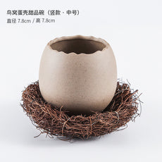 XICHAO Ostrich Egg-Shaped Ceramic Bowl