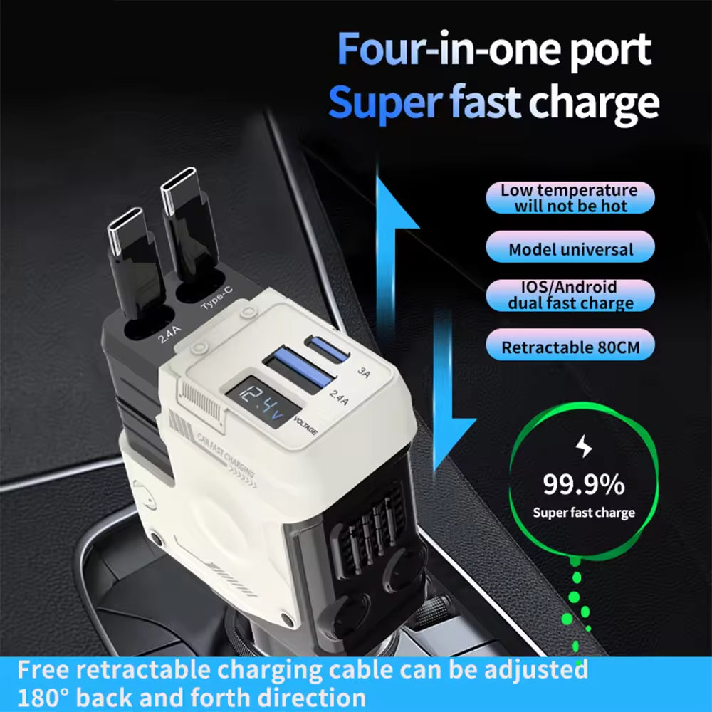 XICHAO 4 in 1 Mecha Wind Car Charger