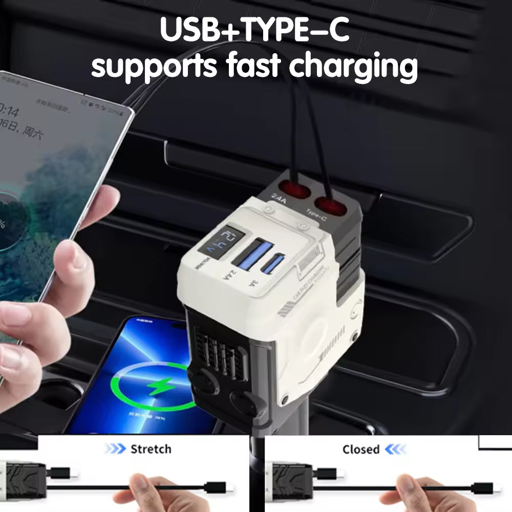 XICHAO 4 in 1 Mecha Wind Car Charger