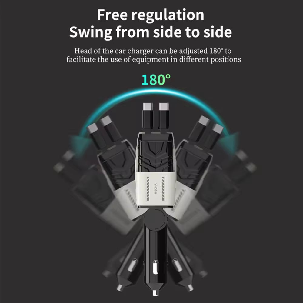 XICHAO 4 in 1 Mecha Wind Car Charger